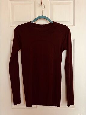 Lululemon Swiftly Long Sleeve Burgundy Size 8